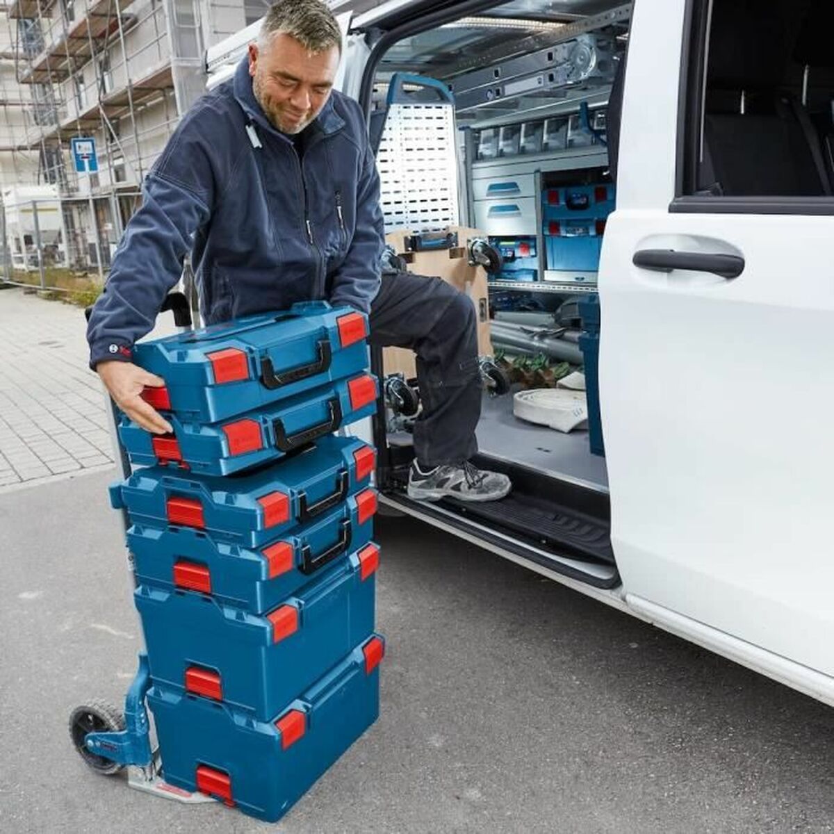 Tool case BOSCH L-BOXX 136 Professional Sininen Modulaarinen Pinottava ABS